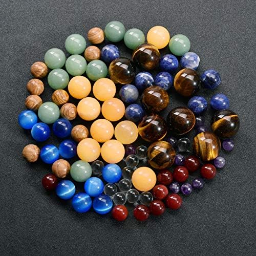 Jovivi 9 Planets Solar System Crystal Ball Decorations