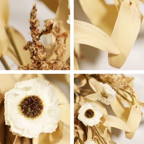 24 Inch White Floral Wreath for Front Door