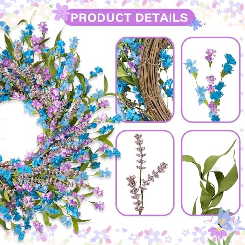 ICX 24 Inch Spring Summer Wreath for Front Door