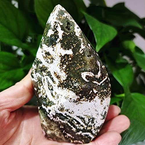 Natural Stones Sea Jade Crystal Flame Agate Decorative Specimen