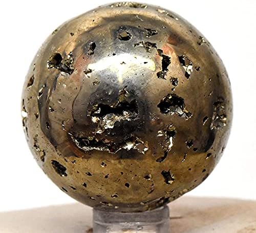 HQRP Golden Pyrite Sphere 46mm with Stand