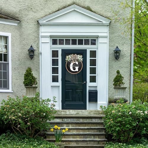 Custom Name Front Door Wreath - 26 Letter Welcome Sign