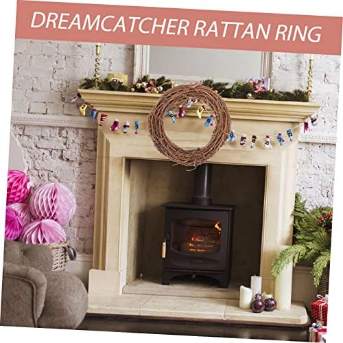IMIKEYA 20pcs Christmas Woven Rattan Wreaths Door Decor