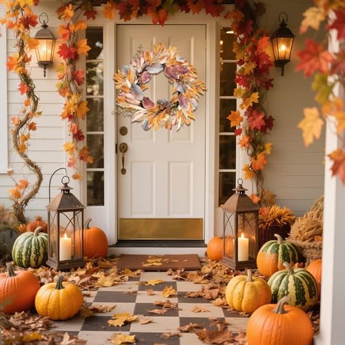 Fall Wreath for Front Door 22 Autumn Decor