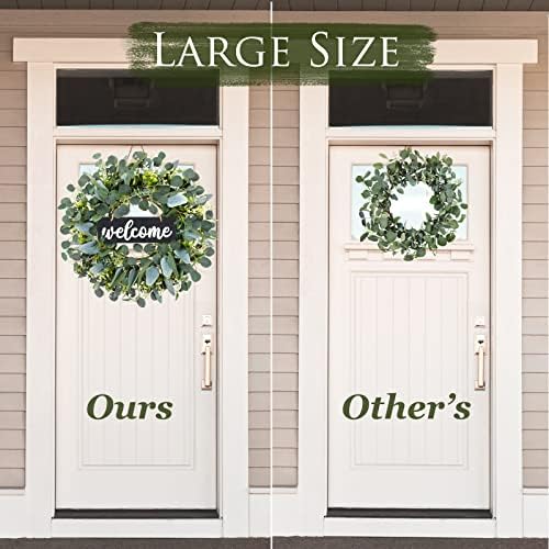 Dremisland Green Eucalyptus Wreath with Welcome Sign