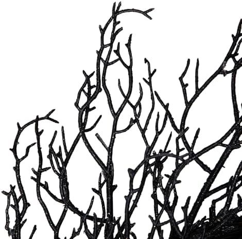 Northlight Glittered Twig Artificial Halloween Wreath 24 Inch Black