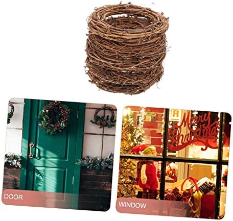 IMIKEYA 20pcs Christmas Woven Rattan Wreaths Door Decor