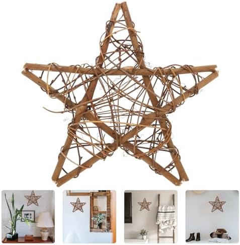 Artibetter Rattan Star Wreath DIY Crafts Base Hanging Wall Decor