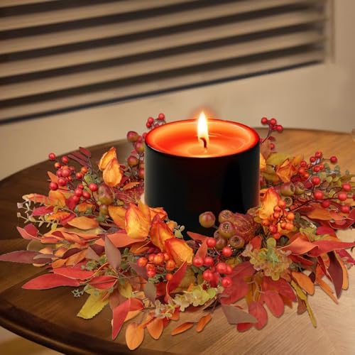 24 Inch Artificial Berry Wreath for Fall Holiday Decor