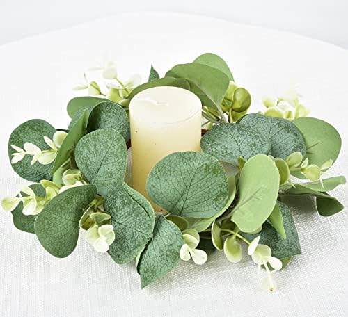 LSKYTOP 6Pcs Eucalyptus Wreath for Kitchen Wall Window Decor