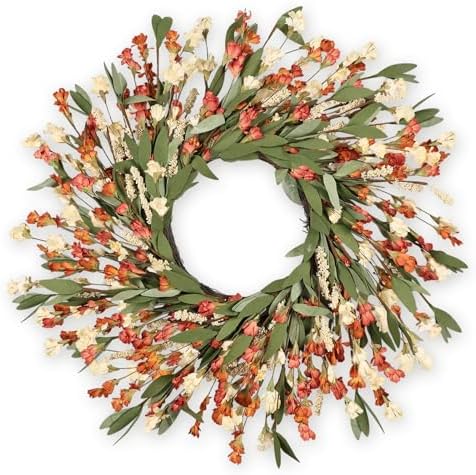 24 Inch Fall Wreath for Front Door and Outdoor