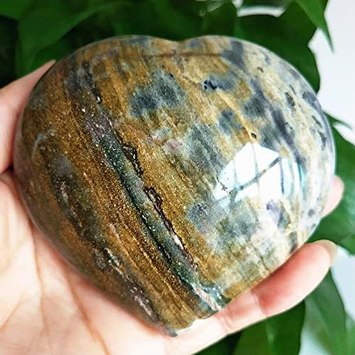 Natural Sea Jasper Stone Heart Crystal Mineral Specimen
