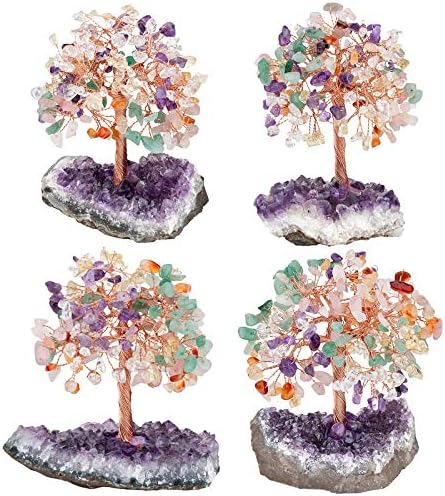 Mookaitedecor Bundle - 2 Items Raw Crystals Chakra Crystal Tree