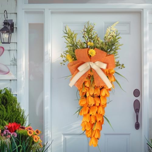Handmade Easter Tulip Swag Wreath Decor
