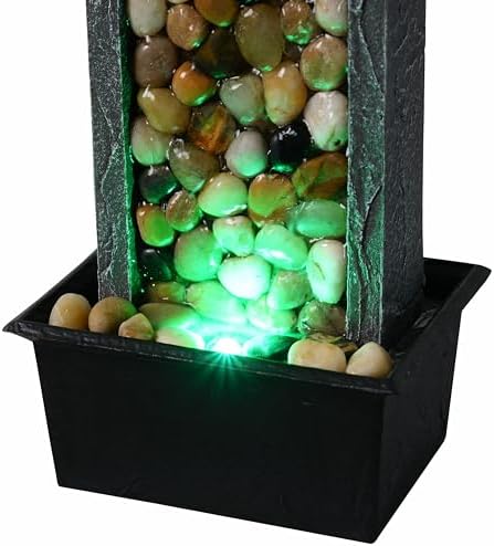 Kalona 106 Inch Indoor Waterfall Fountain with LED Lights