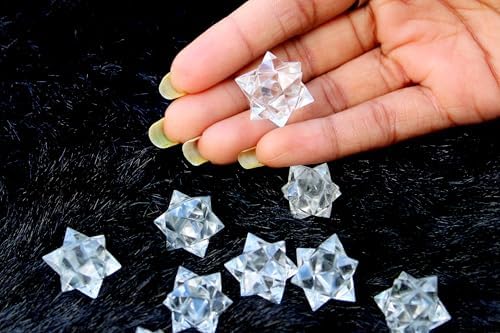 Jet Crystal Quartz Merkaba 12 Point Healing Star
