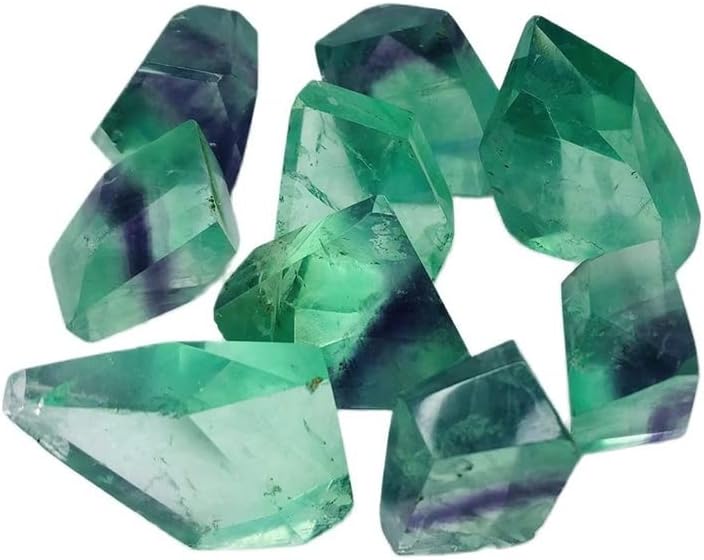 Crystal Stone Green Purple Fluorite Decorations
