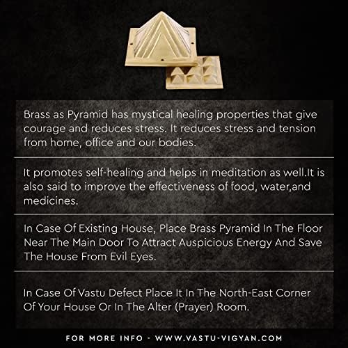 Brass 2 Layer Vastu Pyramid for Home Office