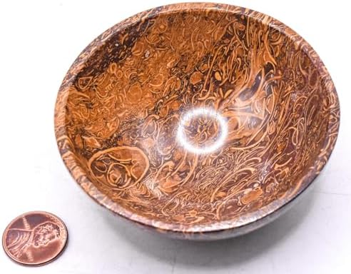 31 Inch Mariam Fossil Jaser Bowl Natural Gemstone Decor