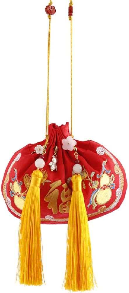 Quenny Chinese Style Sachet Antique Perfume Bag Carry On Pendant Lake Green 11x95cm