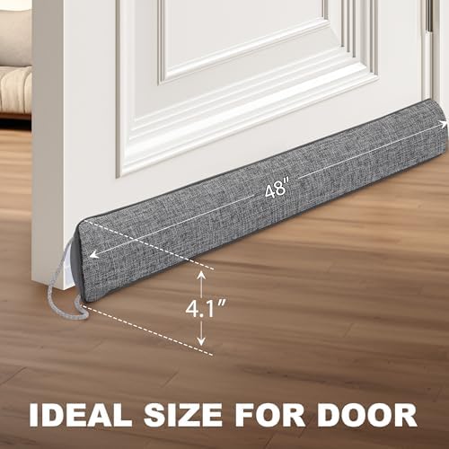 UUYUUY Door Draft Stopper 48 Inch Grey