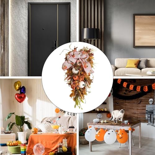 Fall Floral Teardrop Swag - Halloween Decor