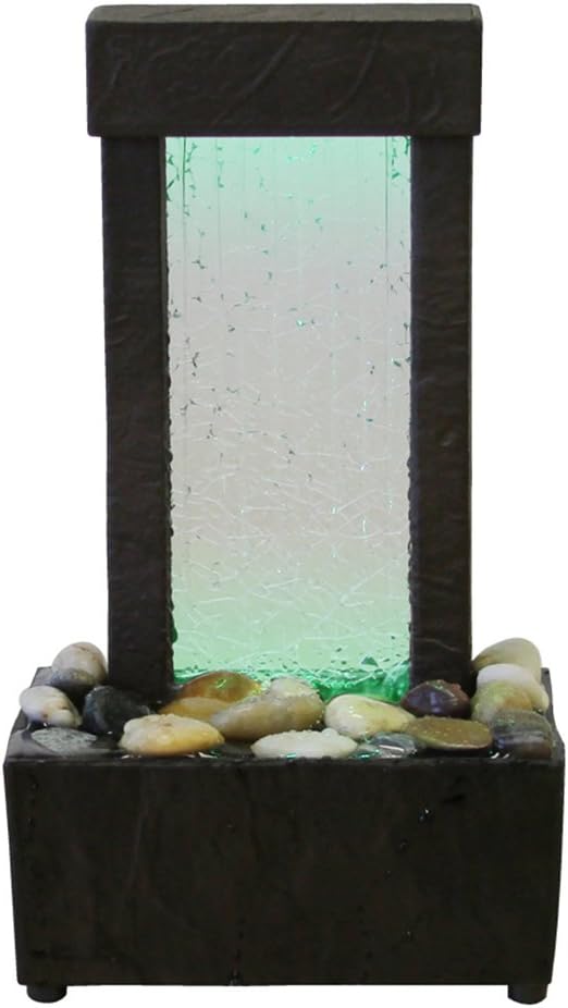 Natures Mark 10 Inch H Crackled Glass Water Fountain