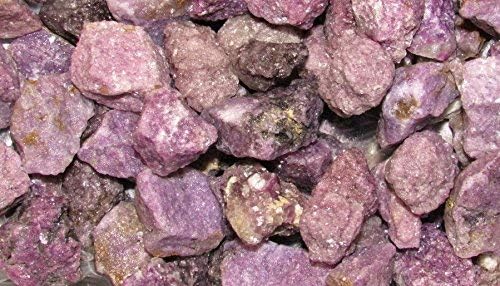Rough Natural Lepidolite Stones with Velvet Bag - 1 Inch