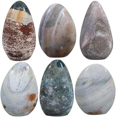 Nupuyai Natural Ocean Jasper Stone Decor