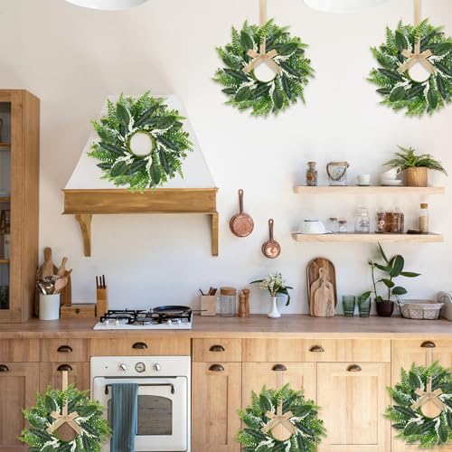 4pcs 9 Mini Eucalyptus Wreaths for Cabinet Decor