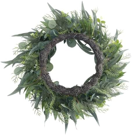 Seasons 22 Inch Eucalyptus Wreath for Front Door