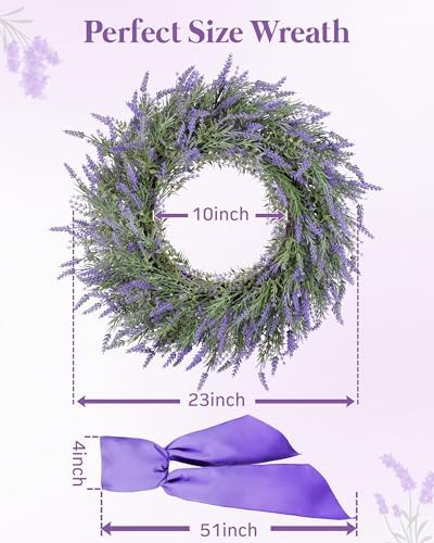 DDHS 24 Inch Summer Wreath for Front Door