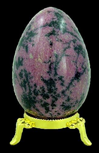 Butw Australian Rhodonite Stone Egg with Stand