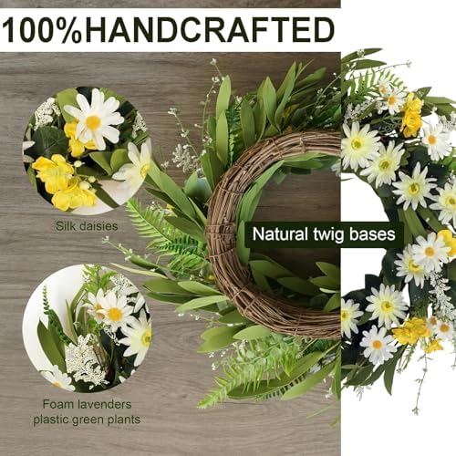 Spring Wreath for Front Door 20 Inch Decor