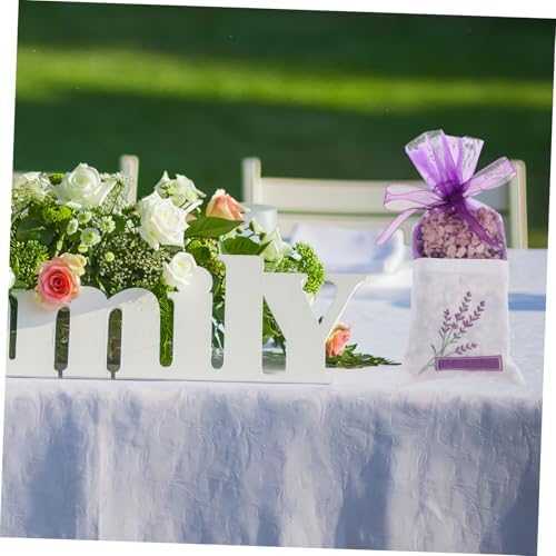 25 Pack Lavender Sachet Bags with Ribbons - Dark Purple Organza