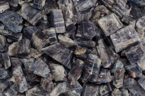Fantasia 1 lb Lot of Translucent Blue Sapphire and Kyanite Rough Stones