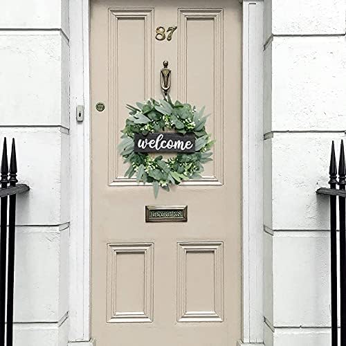 Dremisland 18 Inch Green Eucalyptus Wreath for Front Door