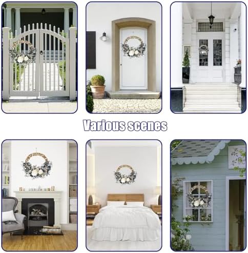 18 Preserved Flowers Wreath Natural Dried Farmhouse Decor