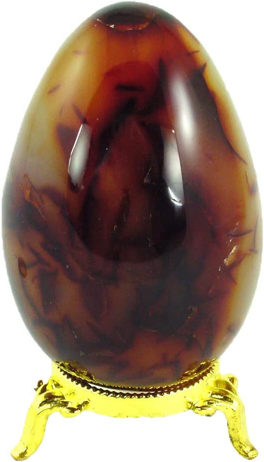 Carnelian Agate Egg 95mm x 63mm with Stand