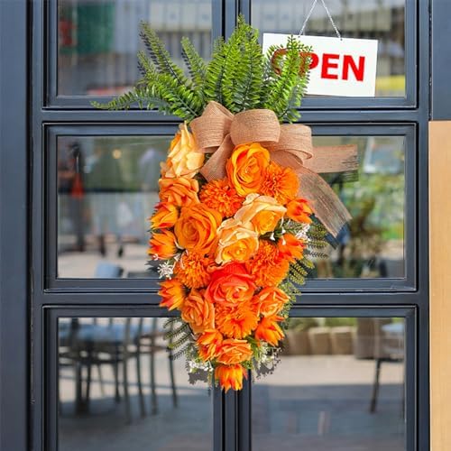 196inch Easter Carrot Shape Wreath Artificial Decor