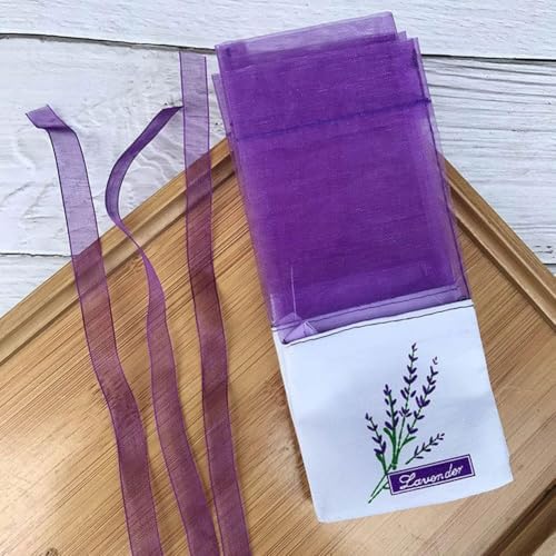 Lavender Sachet Bags 100Pcs Cotton Gauze Aromatherapy Pouches
