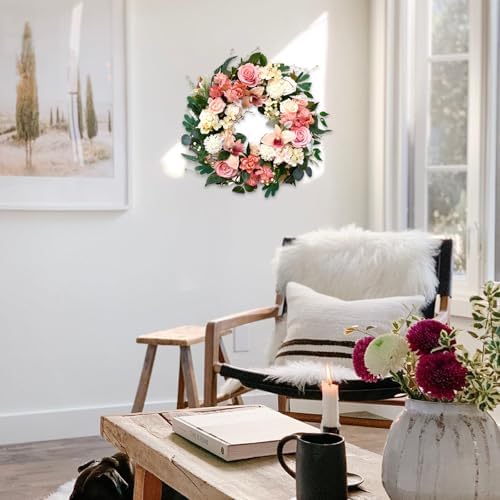 24 Inch Spring Floral Wreath for Front Door