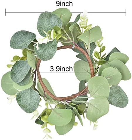 LSKYTOP 6Pcs Eucalyptus Wreath for Kitchen Wall Window Decor