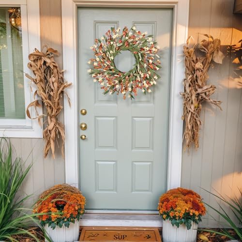 24 Inch Fall Wreath for Front Door and Outdoor