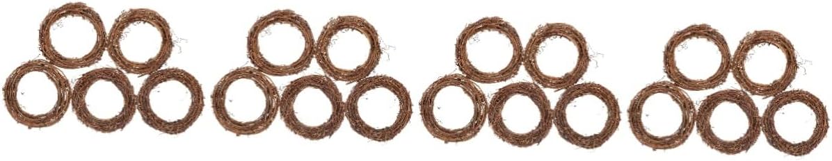 IMIKEYA 20pcs Christmas Woven Rattan Wreaths Door Decor