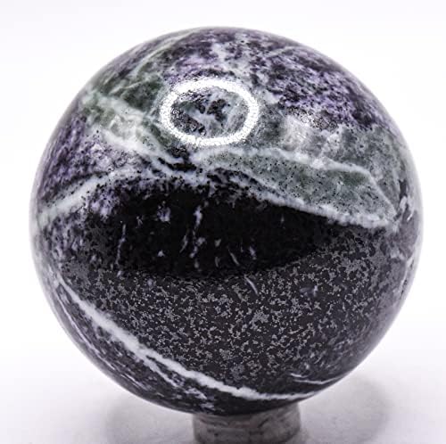 55mm Deep Purple Lilac Kammererite Sphere with Stand - India