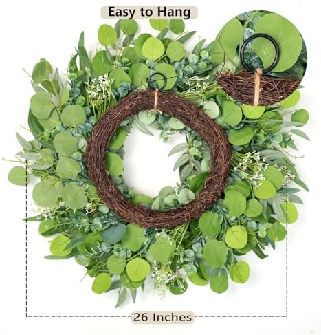 26 Eucalyptus Wreath for Front Door Year Round
