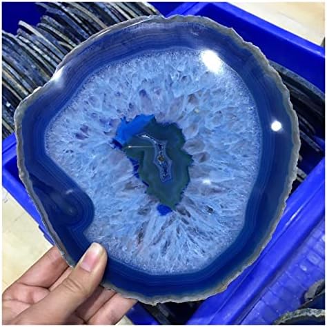 150mm Blue Agate Slice for Indoor Fountain Decoration