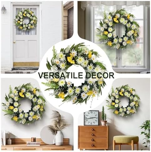Spring Wreath for Front Door 20 Inch Decor