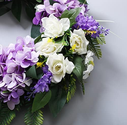DOTKV Summer Wreath 18 Inch Grapevine Base Decor